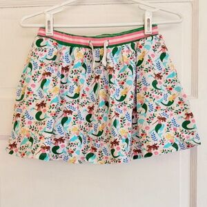 Mini Boden Ivory Mermaid Garden Printed Jersey Skort (11-12Y)